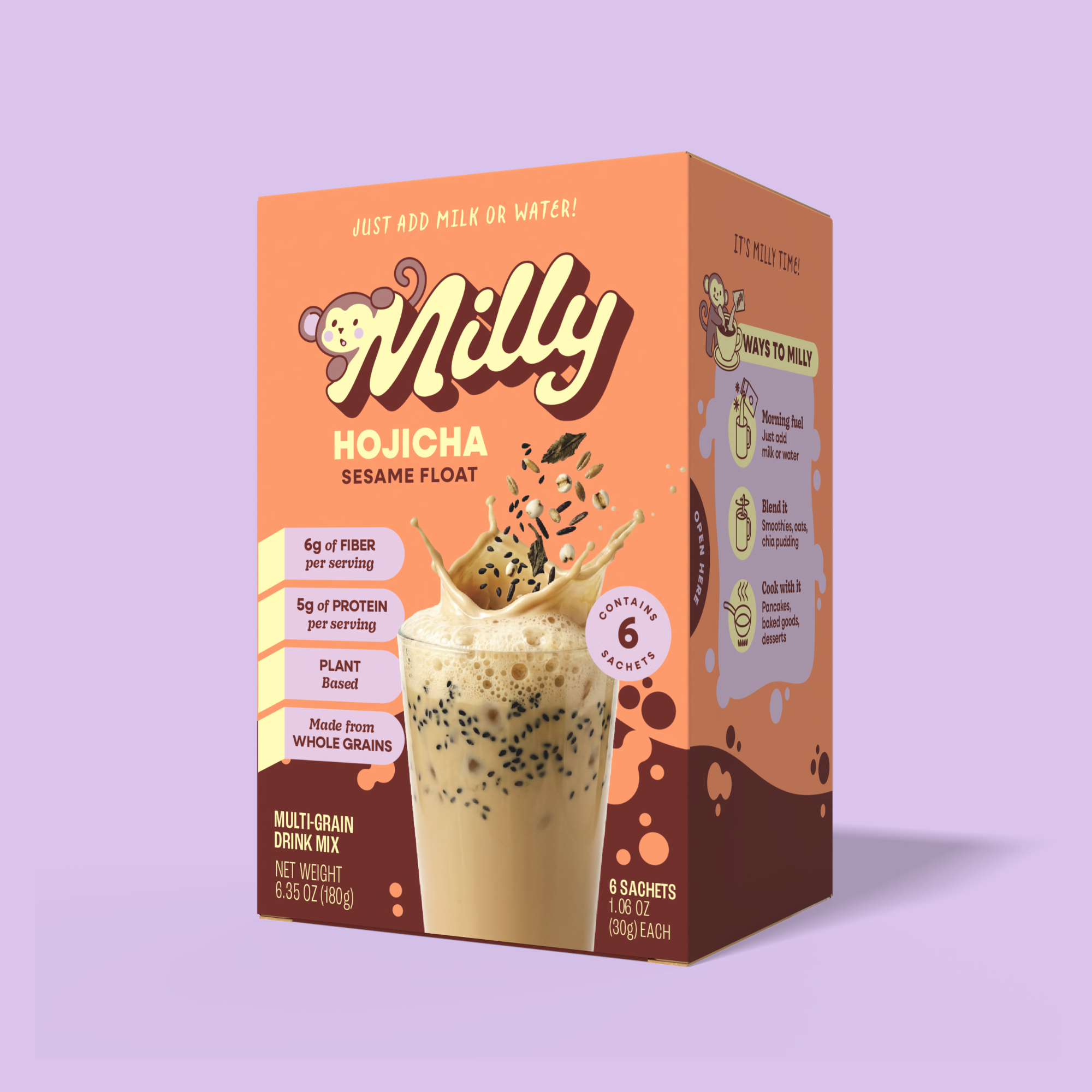 Hojicha Sesame Float